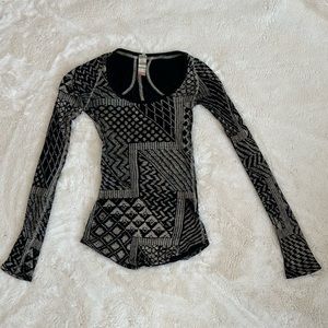 Free People Thermal Long Sleeve Top Size: Small